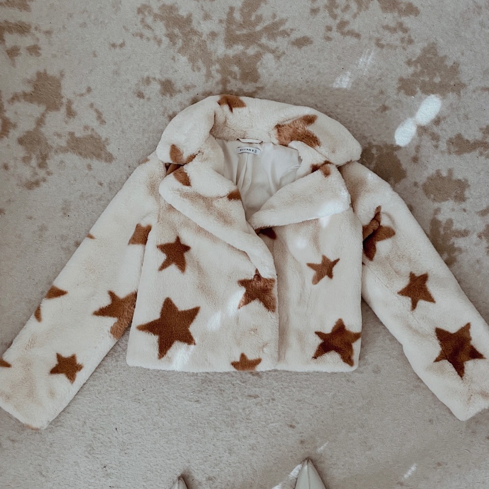 William B faux fur coat
